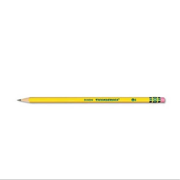 NWT Ticonderoga Pre-Sharpened Pencil,HB (#2),Black Lead,Yellow Barrel 12 pencils - Picture 2 of 3
